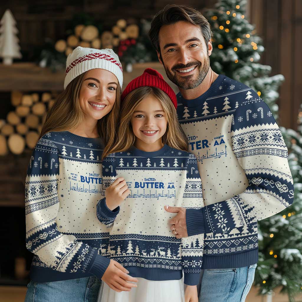 Smooth Salted Butter Funny Baker Halloween Simple Costume Ugly Christmas Sweater TS11
