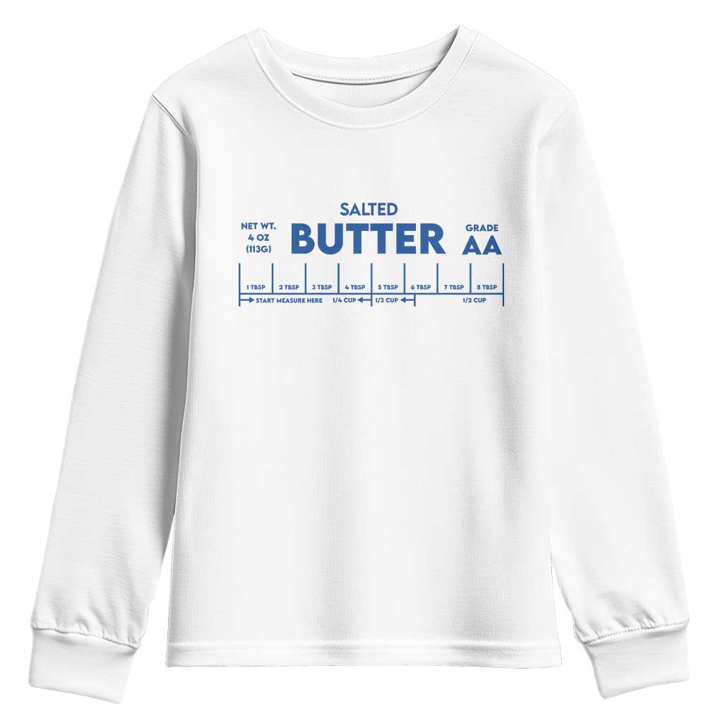 Smooth Salted Butter Funny Baker Halloween Simple Costume Youth Sweatshirt TS11