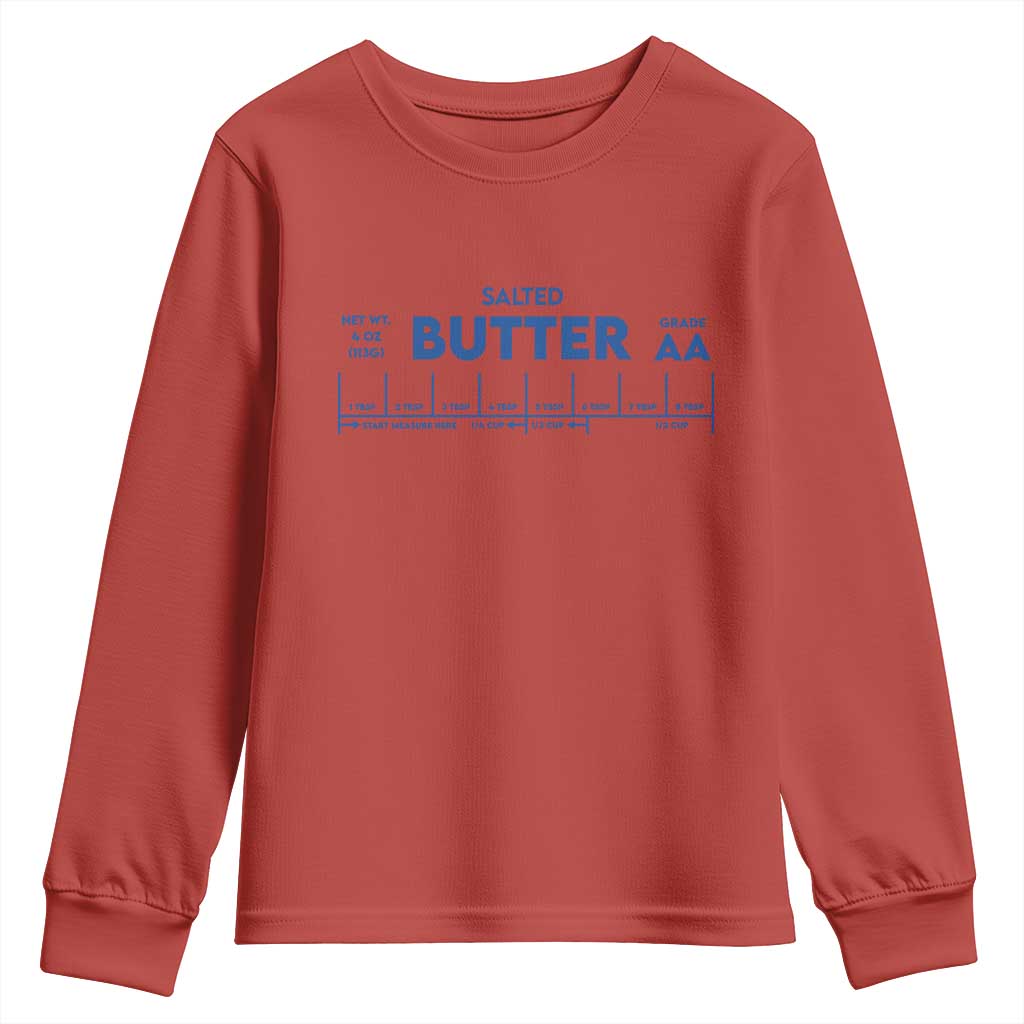 Smooth Salted Butter Funny Baker Halloween Simple Costume Youth Sweatshirt TS11