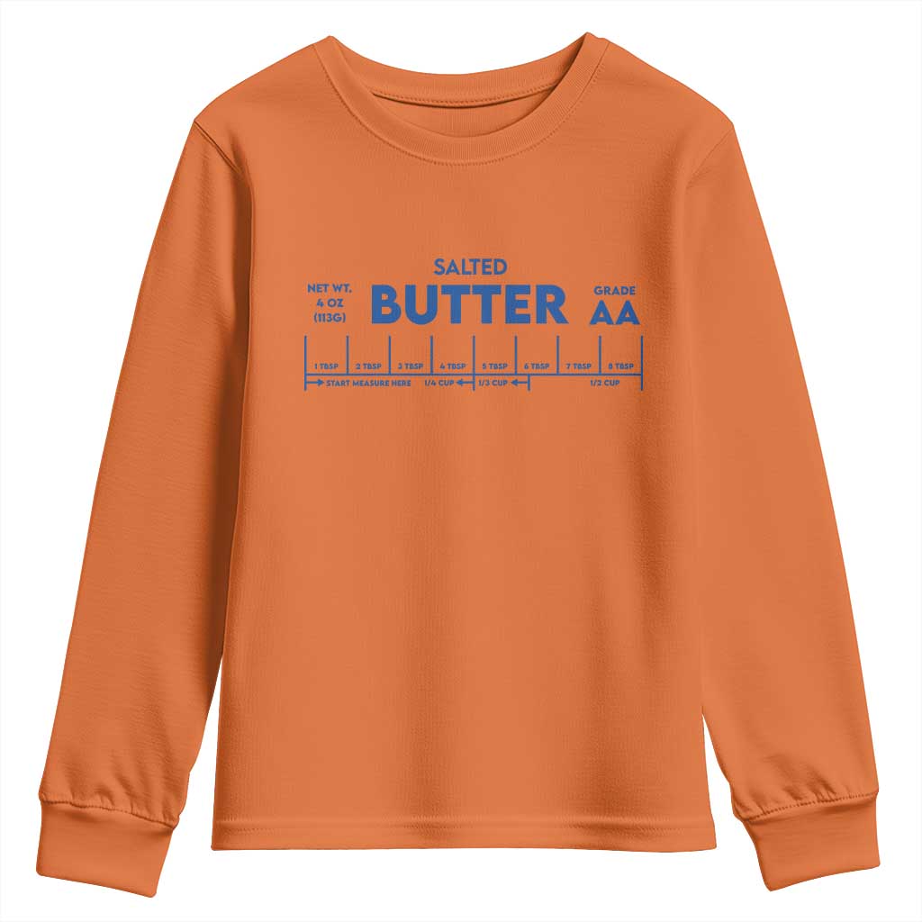 Smooth Salted Butter Funny Baker Halloween Simple Costume Youth Sweatshirt TS11