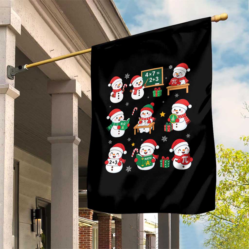 Snowman Christmas Math Teacher Garden Flag Funny Educator Xmas Gift TS12