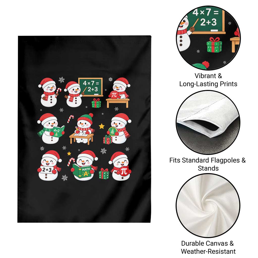 Snowman Christmas Math Teacher Garden Flag Funny Educator Xmas Gift TS12