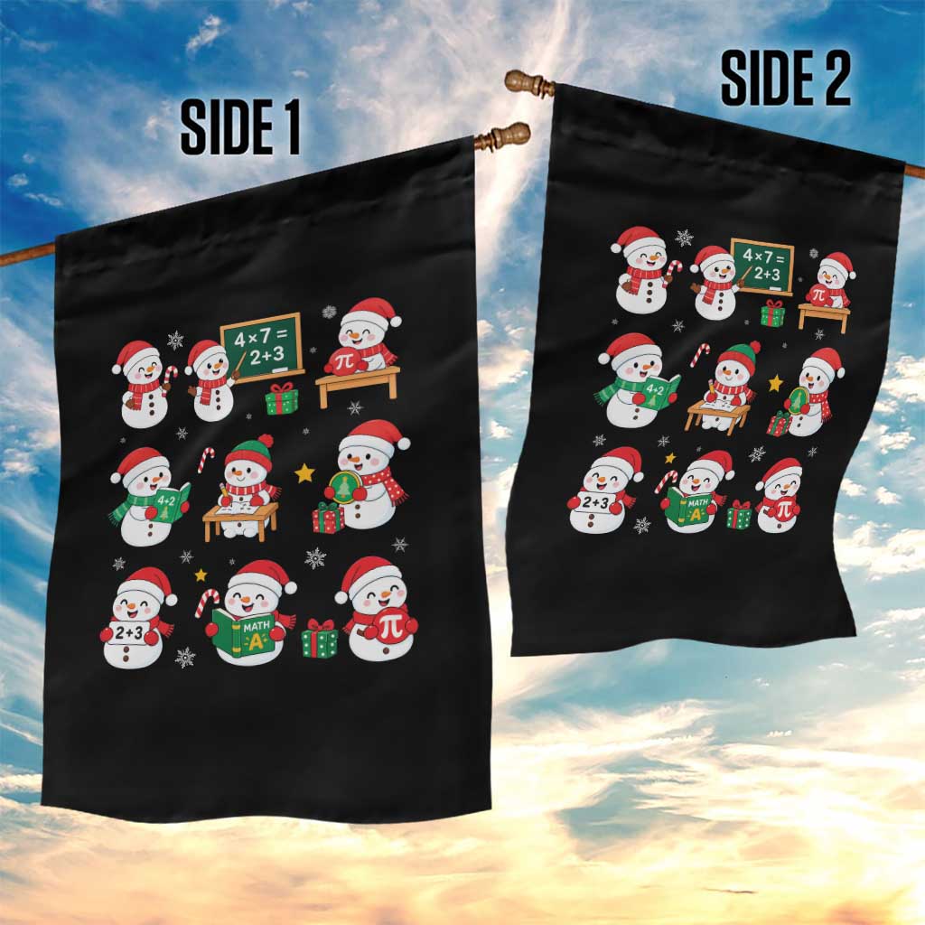 Snowman Christmas Math Teacher Garden Flag Funny Educator Xmas Gift TS12