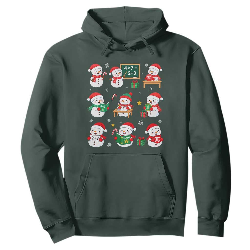 Snowman Christmas Math Teacher Hoodie Funny Educator Xmas Gift TS12