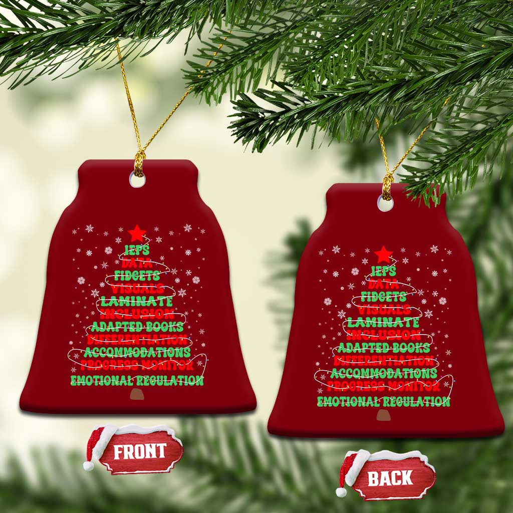 SPED Teacher Holiday Ceramic Ornament Christmas Tree IEP Inclusion Gift TS12