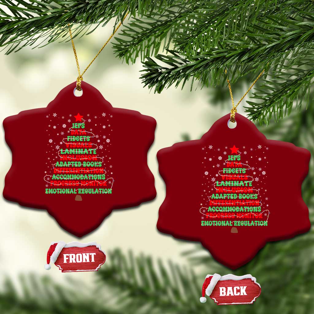 SPED Teacher Holiday Ceramic Ornament Christmas Tree IEP Inclusion Gift TS12