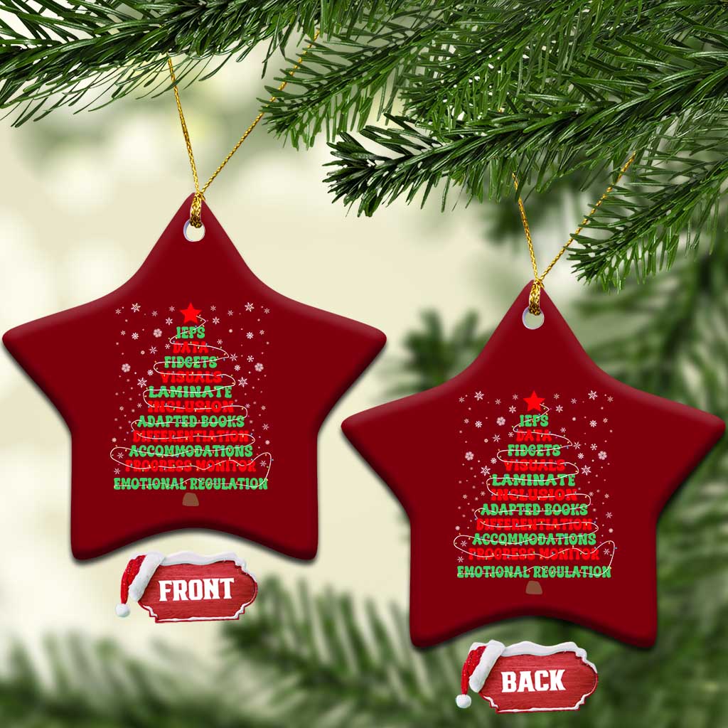 SPED Teacher Holiday Ceramic Ornament Christmas Tree IEP Inclusion Gift TS12