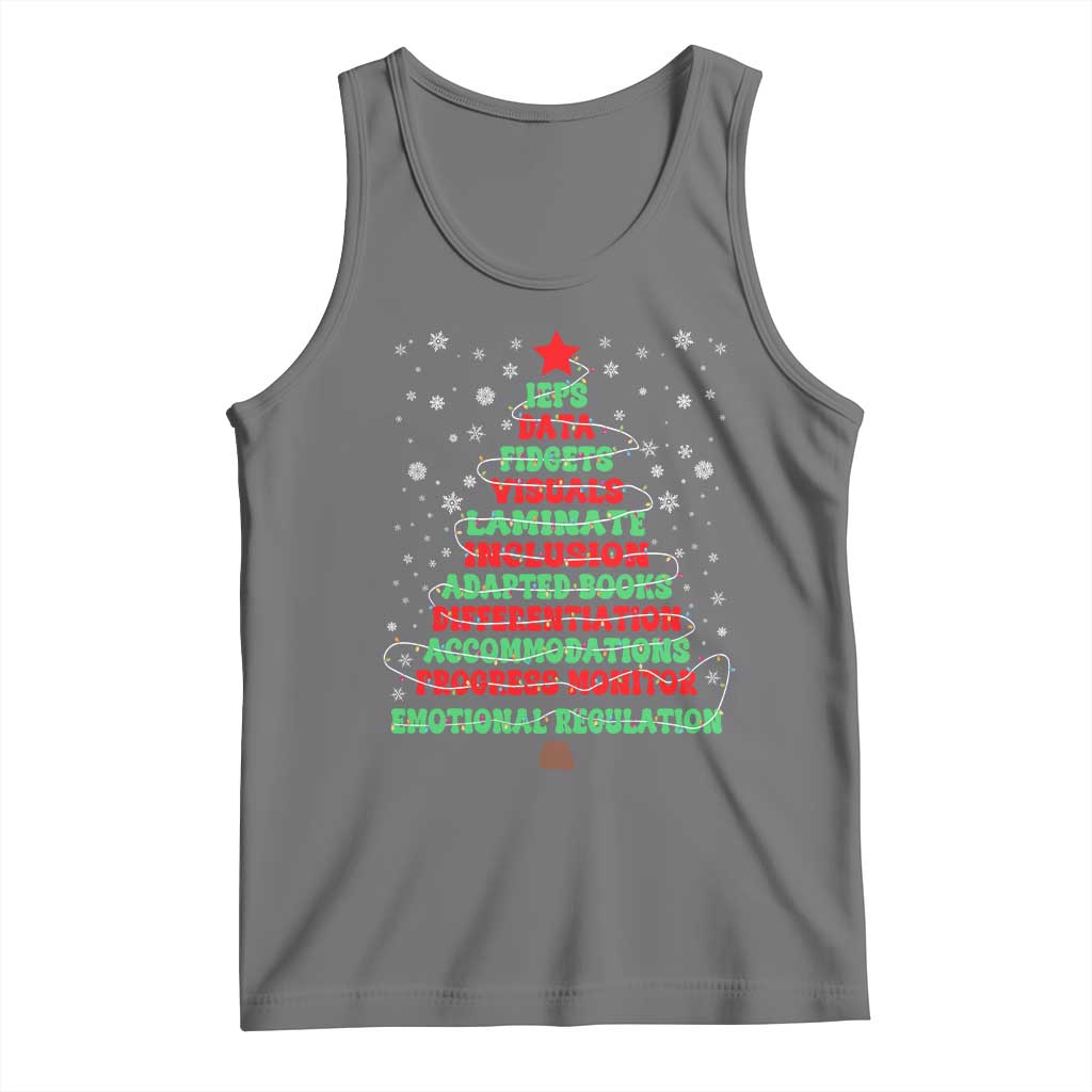 SPED Teacher Holiday Tank Top Christmas Tree IEP Inclusion Gift TS12