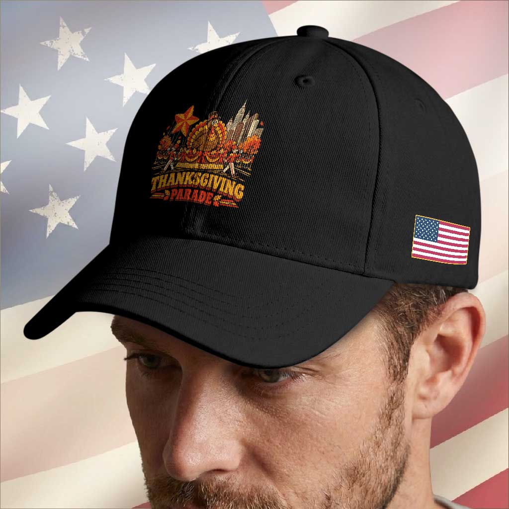 Thanksgiving Parade Baseball Cap Turkey NYC Skyline Nostalgic Fall Holiday TS10