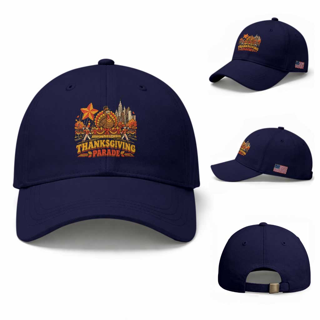 Thanksgiving Parade Baseball Cap Turkey NYC Skyline Nostalgic Fall Holiday TS10