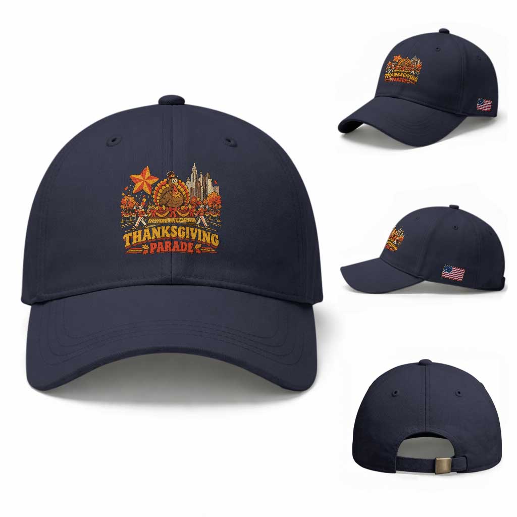 Thanksgiving Parade Baseball Cap Turkey NYC Skyline Nostalgic Fall Holiday TS10