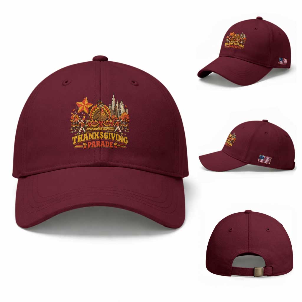 Thanksgiving Parade Baseball Cap Turkey NYC Skyline Nostalgic Fall Holiday TS10