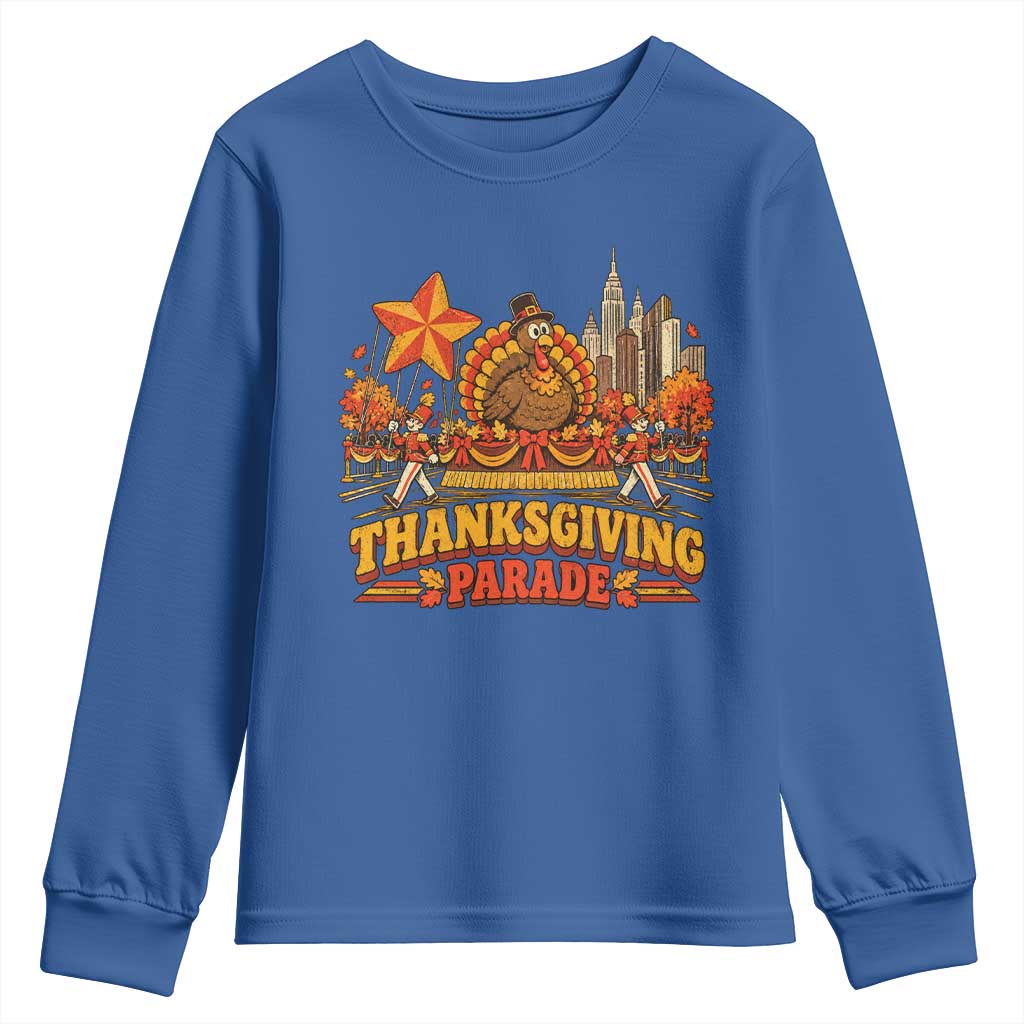 Thanksgiving Parade Youth Sweatshirt Turkey NYC Skyline Nostalgic Fall Holiday TS10