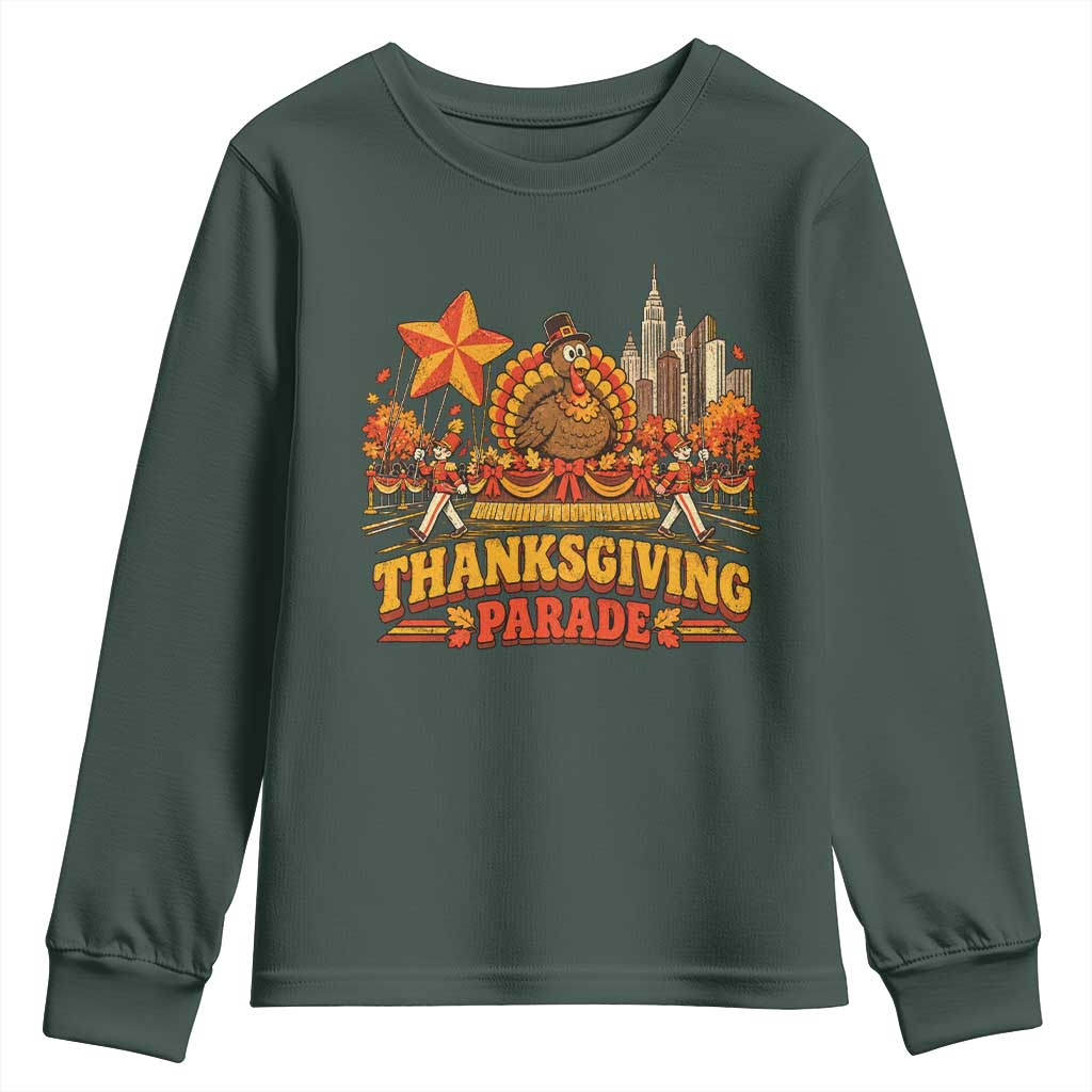 Thanksgiving Parade Youth Sweatshirt Turkey NYC Skyline Nostalgic Fall Holiday TS10