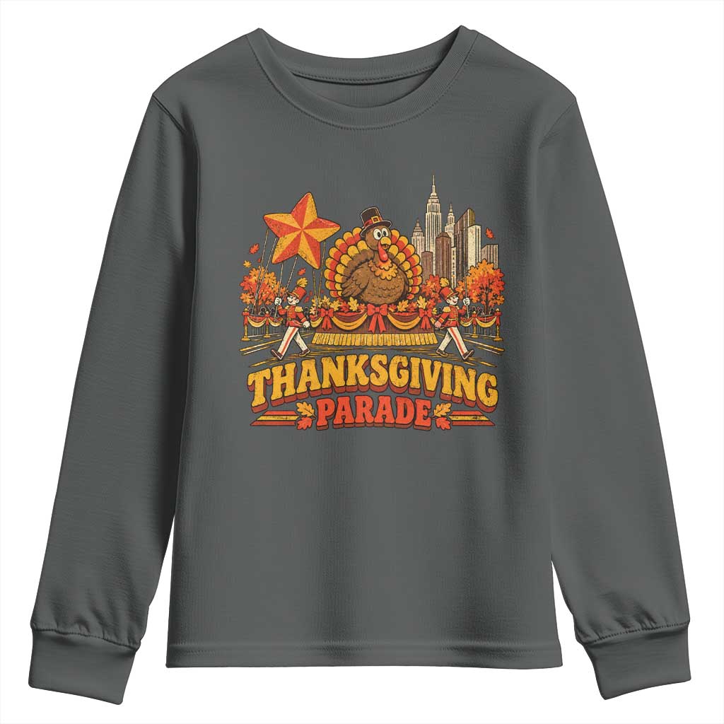 Thanksgiving Parade Youth Sweatshirt Turkey NYC Skyline Nostalgic Fall Holiday TS10