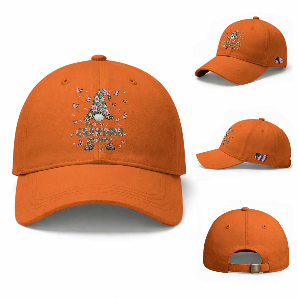 The Grandma Gnome Floral Butterfly Leopard Baseball Cap TS12