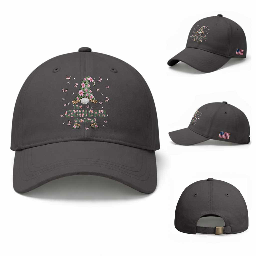 The Grandma Gnome Floral Butterfly Leopard Baseball Cap TS12