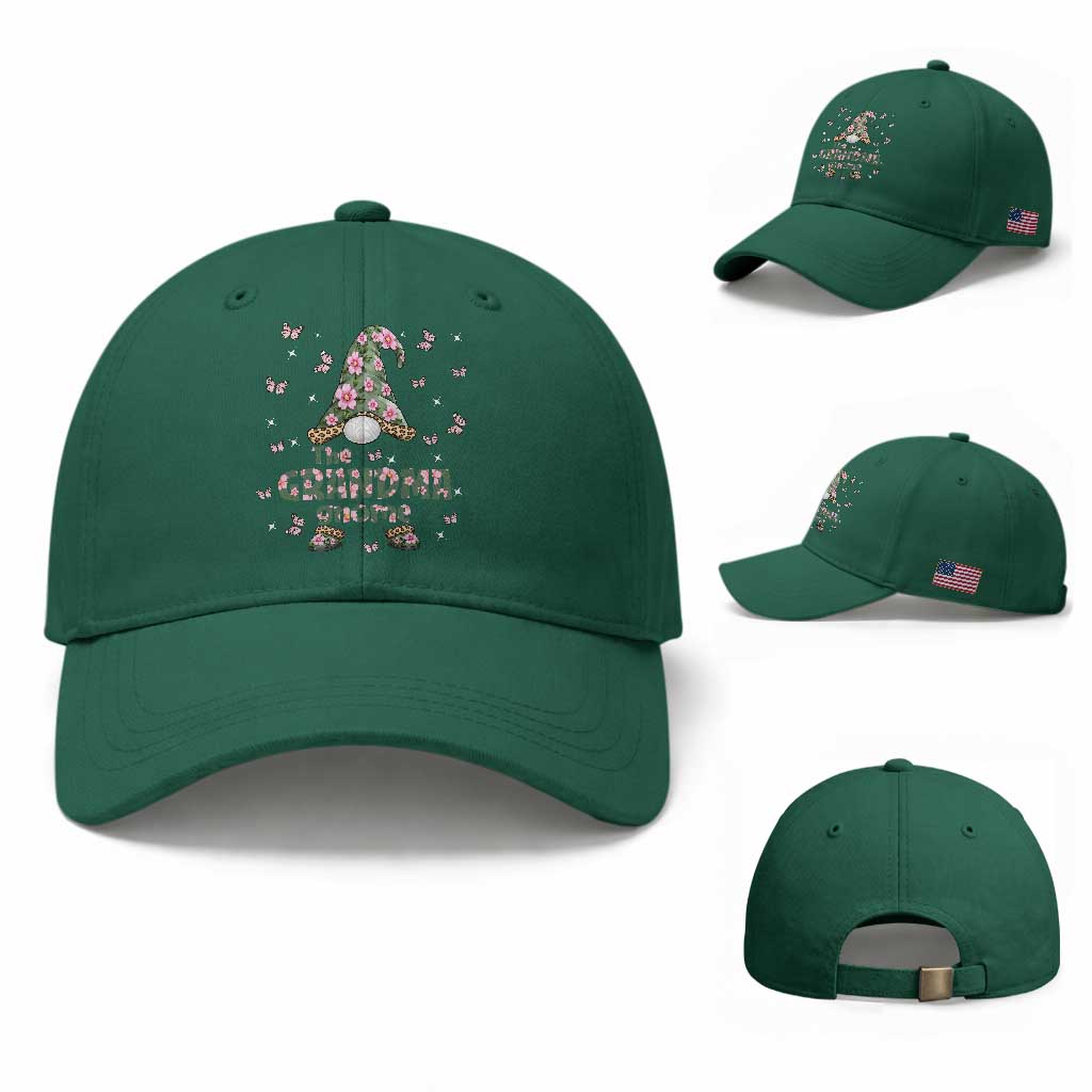 The Grandma Gnome Floral Butterfly Leopard Baseball Cap TS12