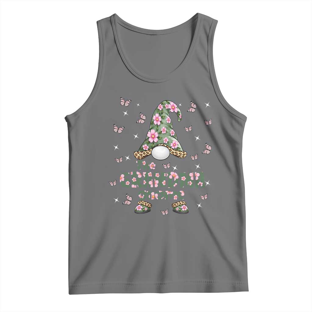 The Grandma Gnome Floral Butterfly Leopard Tank Top TS12