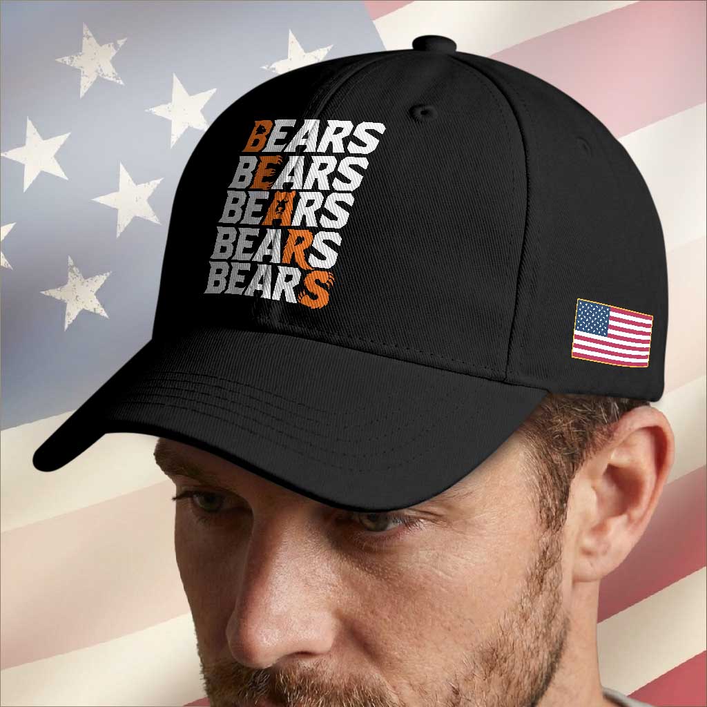 Wild Bear Claws Outdoor Baseball Cap Grizzly Bear Stacked Typography TS12