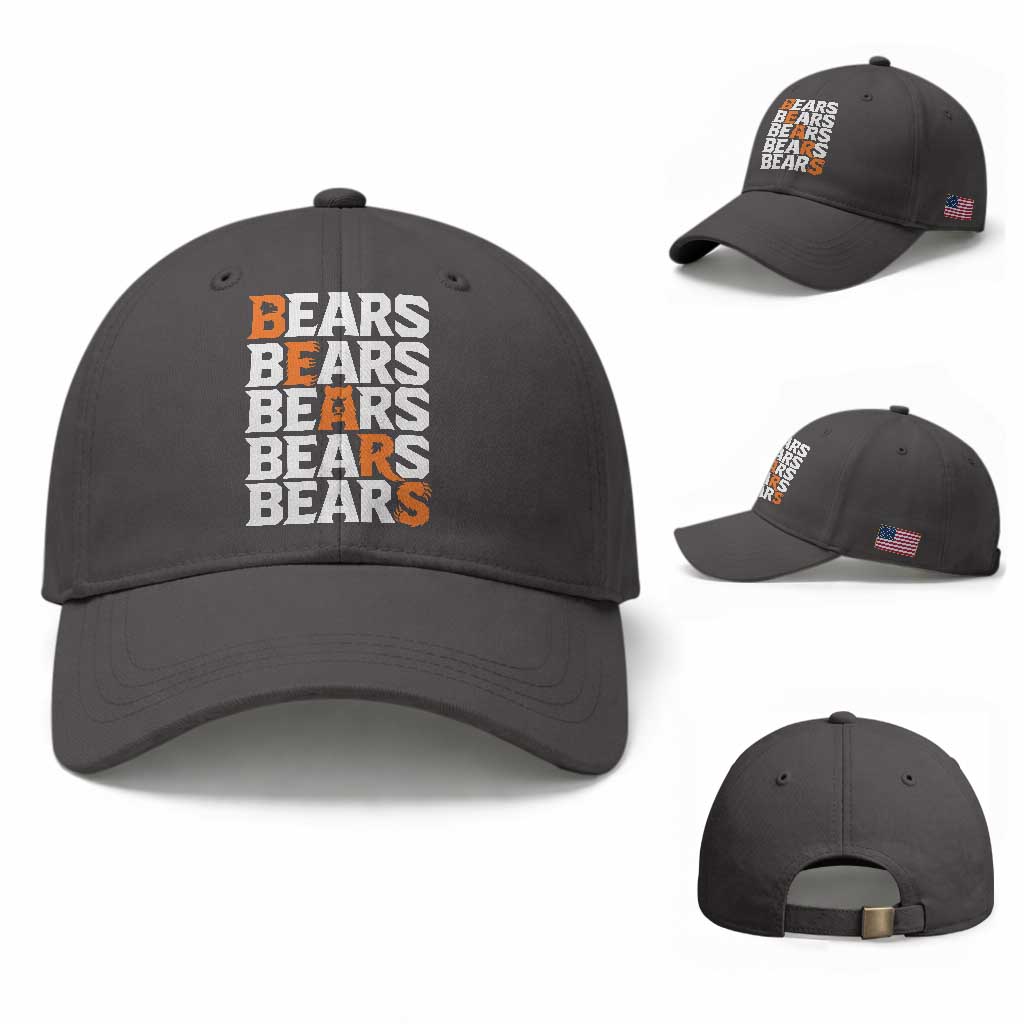 Wild Bear Claws Outdoor Baseball Cap Grizzly Bear Stacked Typography TS12