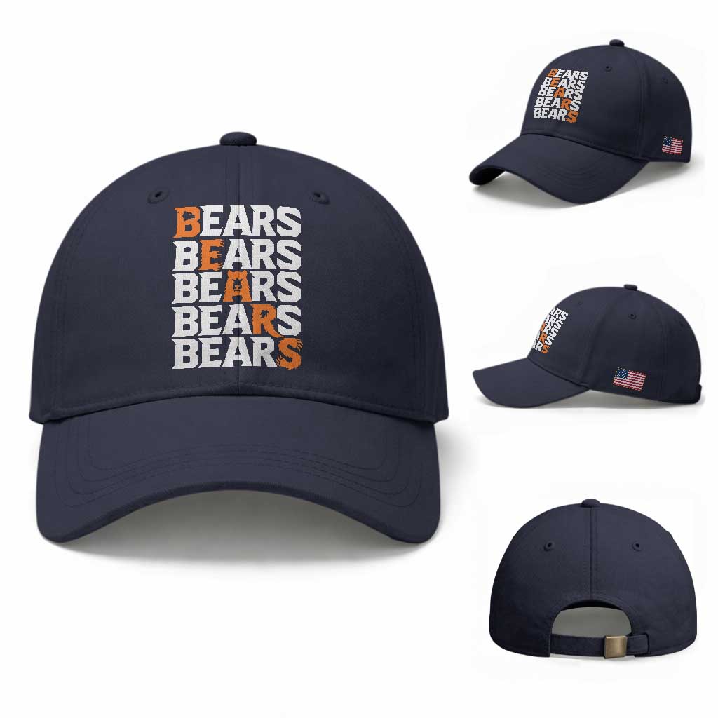 Wild Bear Claws Outdoor Baseball Cap Grizzly Bear Stacked Typography TS12