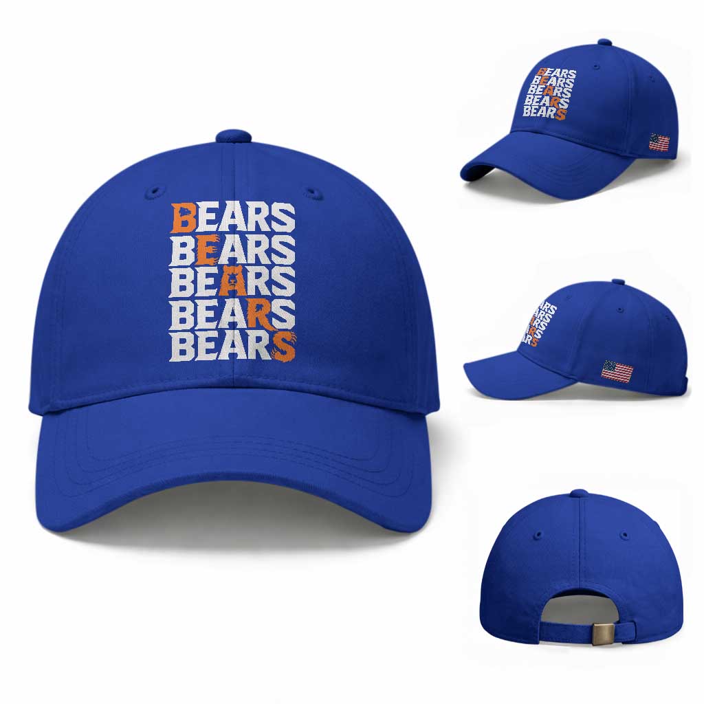 Wild Bear Claws Outdoor Baseball Cap Grizzly Bear Stacked Typography TS12