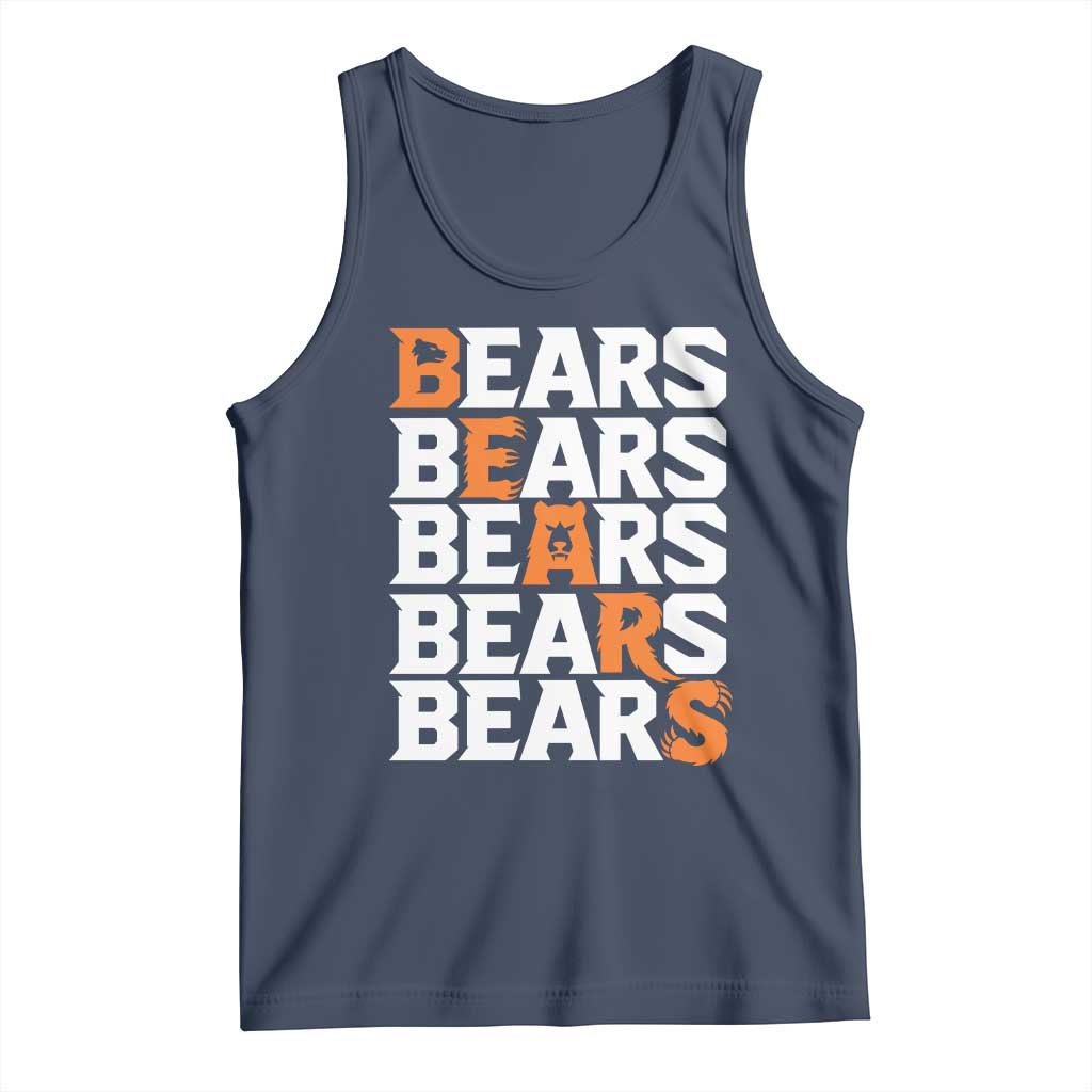 Wild Bear Claws Outdoor Tank Top Grizzly Bear Stacked Typography TS12